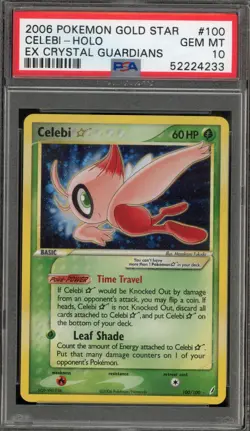 Pokemon Celebi Gold Star EX Crystal Guardians Holo Ultra Rare #100 PSA 10 - Image 1