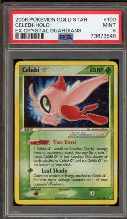 Pokemon Celebi Gold Star EX Crystal Guardians Holo Rare #100 PSA 9 Mint - Image 1