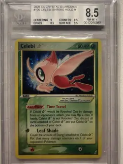 Pokemon Celebi Gold Star EX Crystal Guardians Holo Ultra Rare #100 BGS 8.5 - Image 1