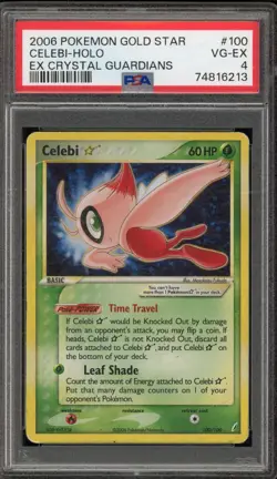 Pokemon Celebi Gold Star EX Crystal Guardians Holo Ultra Rare #100 PSA 4 - Image 1