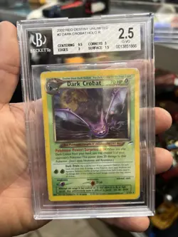 2002 Pokemon Neo Destiny #2/105 Dark Crobat holo Rare BGS 2.5 - Image 1