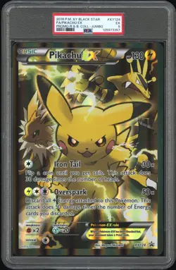 2016 POKEMON XY BLACK STAR PROMO RED & BLUE COLL-TAG FULL ART/PIKACHU EX PSA 5 - Image 1
