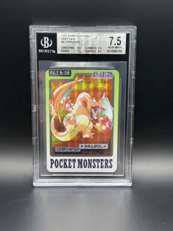 1997 Pokemon Bandai Carddass Part 3 & 4 Charizard Holo Bgs 7.5 - Image 1