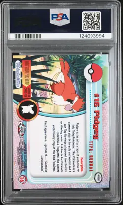 2000 TOPPS CHROME POKEMON T.V. #16 PIDGEY PSA 8 - Image 2