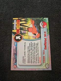 1999 Topps Pokemon TV Animation Blue Logo #16 Pidgey - Image 2