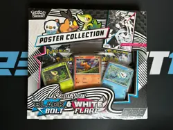 POKEMON Black Bolt & White Flare Unova Poster Collection Box -NEW Factory Sealed - Image 1