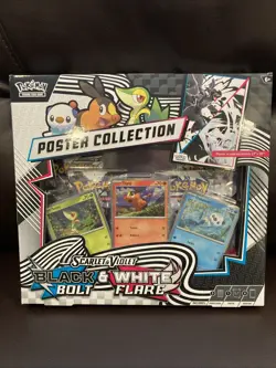 Pokemon TCG Black Bolt White Flare Poster Collection Factory Sealed Box.4 Packs - Image 1