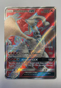 Reshiram GX Full Art Holo Card 65/70 Dragon Majesty HP/DMG - Image 1