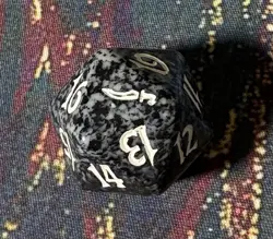 MTG - Magic The Gathering - 2003 Mirrodin - Spindown D20 Dice Die - Black - Image 1