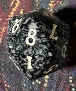 MTG - Magic The Gathering - 2003 Mirrodin - Spindown D20 Dice Die - Black - Image 3