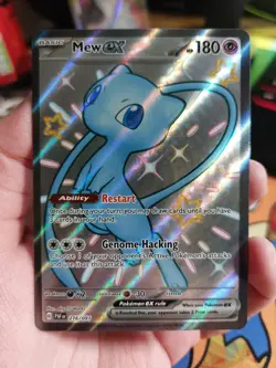 Pokemon TCG Mew EX 216/091 Scarlet Violet Paldean Fates Full Art - Image 1