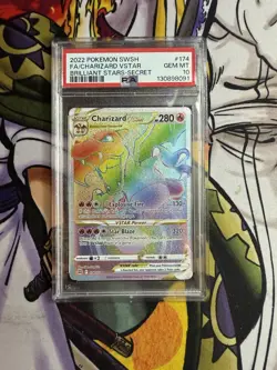 Pokemon TCG Charizard VSTAR Crown Zenith Holo Ultra Rare 174/172 NM PSA 10 Gem - Image 1