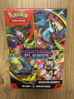 Pokemon TCG Mega Evolution-Phantasmal Flames Booster Bundle 6 Packs - Image 1