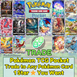 Pokemon TCG Pocket Trading Trade to any 1 Star Card Pokemon ⭐ you want - Image 1