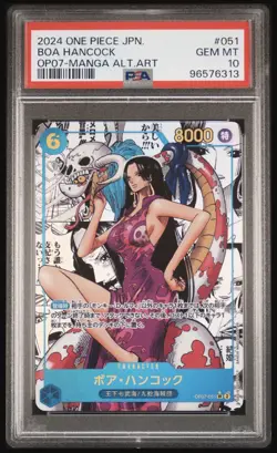 BOA HANCOCK Op07-051 Psa 10 Manga Rare One Piece 500 Years/Future Japanese - Image 1