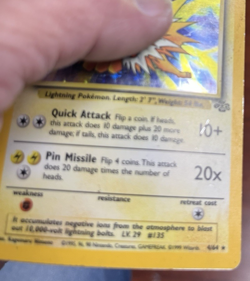 Pokemon TCG Jolteon Jungle 4/64 Holo Unlimited Holo Rare HP - Image 4