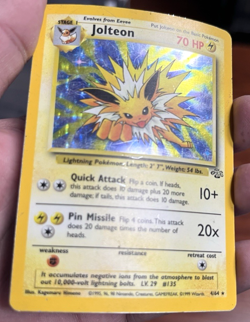 Pokemon TCG Jolteon Jungle 4/64 Holo Unlimited Holo Rare HP - Image 5