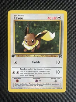 Pokemon - Eevee - 1st Edition - Non Holo - 55/82 - Team Rocket - Common - NM/LP - Image 1