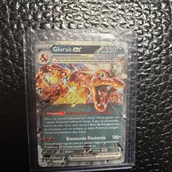 Pokemon German Glurak EX OBF 125/197 Obsidian Flammen Holo NM - Image 1