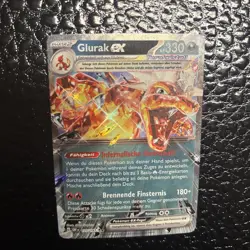 Pokemon German Glurak EX OBF 125/197 Obsidian Flammen Holo NM - Image 2