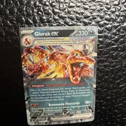 Pokemon German Glurak EX OBF 125/197 Obsidian Flammen Holo NM - Image 5