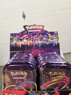 Pokemon TCG Mega Evolution Mini Tin Display 10 Tins FACTORY SEALED - Image 2