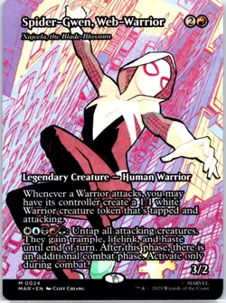 Spider-Gwen, Web-Warrior Borderless 0024 Marvel’s Spider-Man Magic MTG MAR EN NM - Image 1