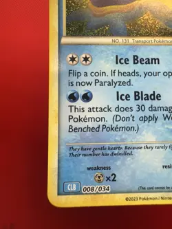 Lapras 008/034 CLB Classic Blastoise Deck Holo Pokemon TCG 2023 NM #669 - Image 4