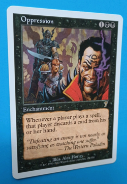 Magic the Gathering MTG 7th Edition OPPRESSION LP/EX 2001 R Nice! - Image 2