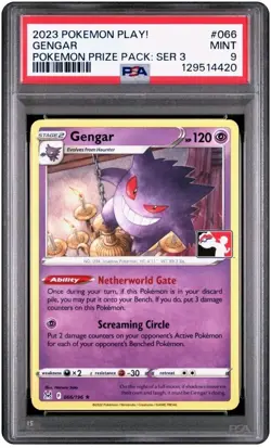 PSA 9 Gengar 066/196 Prize Pack Series 3 Pokemon Play! STRONG 9 - Image 1