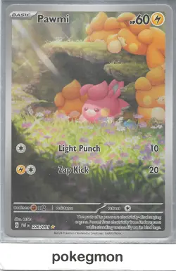 Pokemon Scarlet & Violet Paldean Fates Pawmi Illustration Rare 226/091 NM - Image 1
