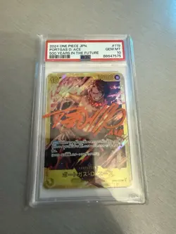 PSA 10 GEM MINT Portgas D. Ace OP07-119 One Piece Japanese SEC SIGNED - Image 1