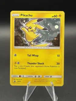 Pokemon TCG: Sun And Moon Black Star Promo Holo Pikachu SM98 - Image 1