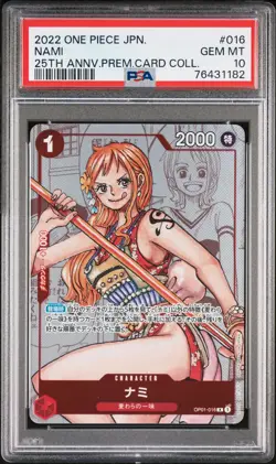 Nami One Piece 2022 25th Anniversary Premium Card Collection Japanese 016 PSA 10 - Image 1