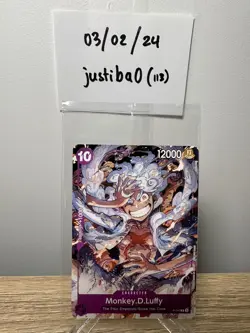 One Piece Card Game ENGLISH Monkey D Luffy Purple Promo P-041 SEALED - Image 1