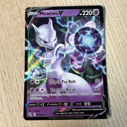 Pokemon Go TCG Mewtwo V Ultra Rare Holo Card 30/78 - Image 1