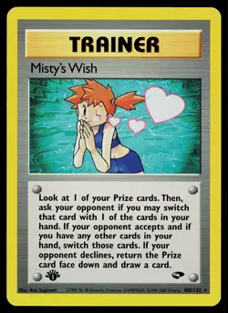 Pokemon Card - Misty's Wish Gym Challenge 108/132 Rare 1st Edition - Image 1