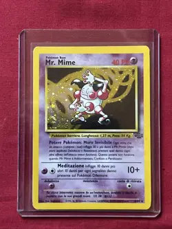 Mr. Mime 6/64 Holo Shiny Card Excellent Condition Italian Pokemon (T100) - Image 1
