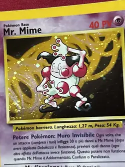 Mr. Mime 6/64 Holo Shiny Card Excellent Condition Italian Pokemon (T100) - Image 5