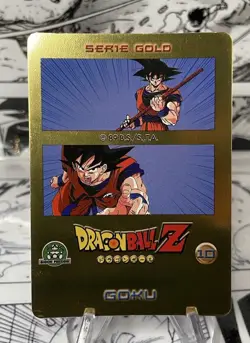 1989 Dragon Ball Z Lenticular Card #10 Goku Gold Rare 3D Holo - Image 3