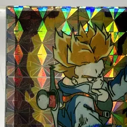 Trunks Dragon Ball Z Vintage Square Menko Card Holo Very Rare Amada Japan F/S - Image 2