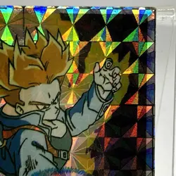 Trunks Dragon Ball Z Vintage Square Menko Card Holo Very Rare Amada Japan F/S - Image 3