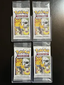 (X4) Pokemon Booster Pack General Mills Cereal 25th Anniversary Sealed Packs - Image 1
