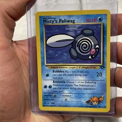Misty's Poliwag 89/132 Gym Challenge Regular Common Pokemon Vintage TCG NM Vtg - Image 1