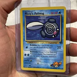 Misty's Poliwag 89/132 Gym Challenge Regular Common Pokemon Vintage TCG NM Vtg - Image 2