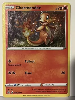 Charmander Cosmo Holo SWSH092 Black Star Promo LP Pokemon Fast Ship - Image 1