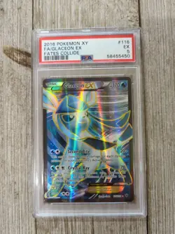 Graded PSA 5 2016 Pokemon XY Glaceon EX Fates Collide #116 - Image 1