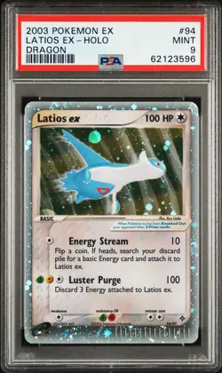2003 POKEMON EX DRAGON #94 LATIOS EX-HOLO PSA 9 - Image 1