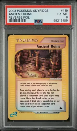 Ancient Ruins Reverse Holo 119/144 Skyridge Pokemon PSA 6 *109 - Image 1