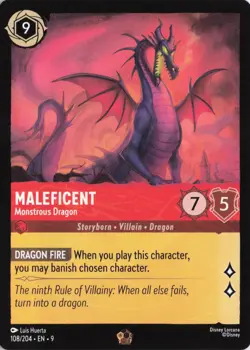 Maleficent - Monstrous Dragon (108/204) Non Foil NM - Disney Lorcana Fabled - Image 1